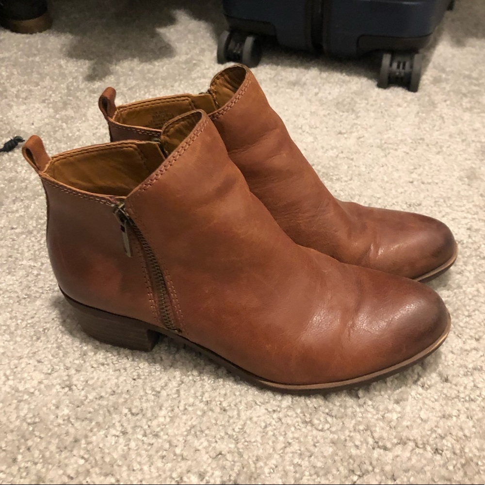 Lucky Brand Basel Booties Cognac